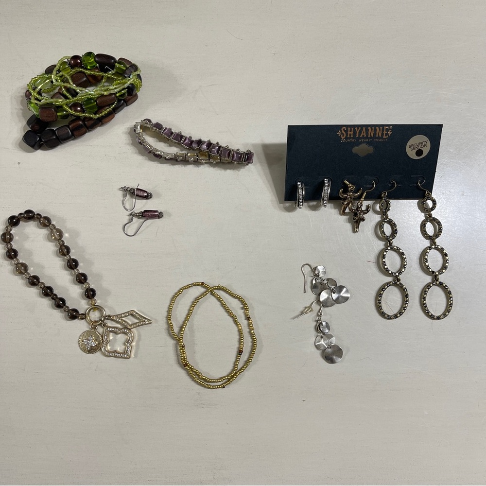 WHBM bracelet, Shyanne Earrings & other costume jewelry